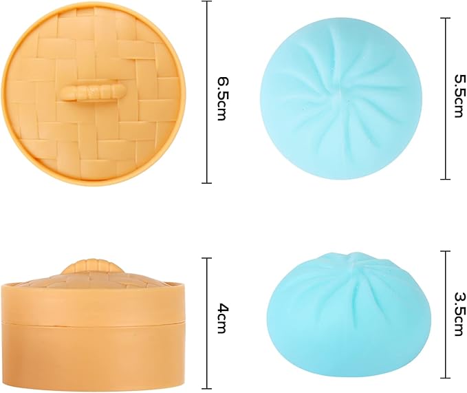 MEIEST 4-pack Colorful Dumpling Stress Relief Balls Sensory Toys