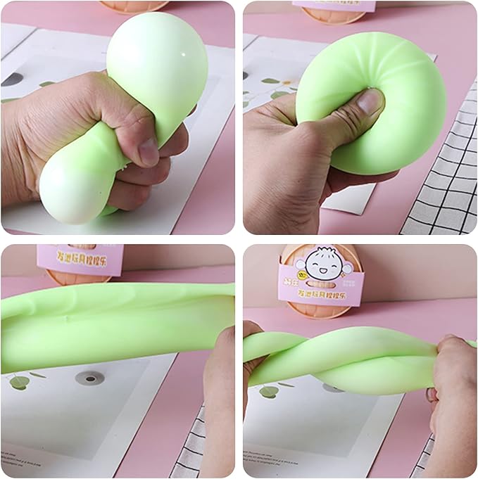 MEIEST 4-pack Colorful Dumpling Stress Relief Balls Sensory Toys