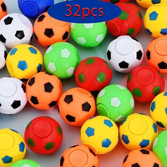 32 PCS Mini Fidget Spinners Soccer Ball Toys for Kids