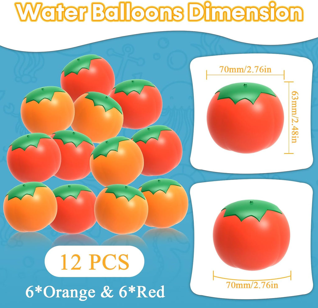 Reusable Water Balloons Refillable for Kids: Soft Tomatoes Material Self Sealing for Outdoor Activities