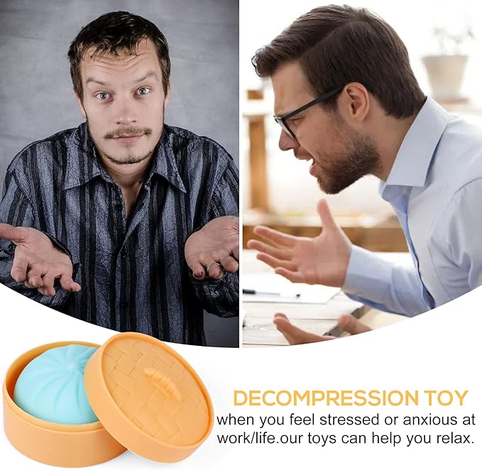 MEIEST 4-pack Colorful Dumpling Stress Relief Balls Sensory Toys