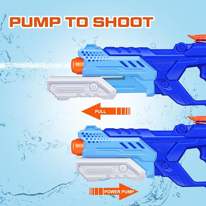 Kunik 3-piece children's and adult water gun - 600CC water toy gun