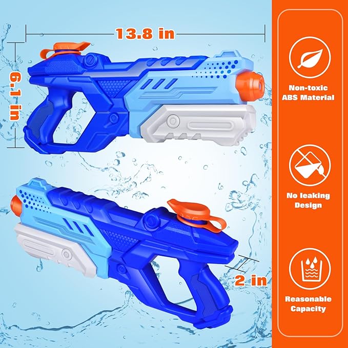Kunik 3-piece children's and adult water gun - 600CC water toy gun