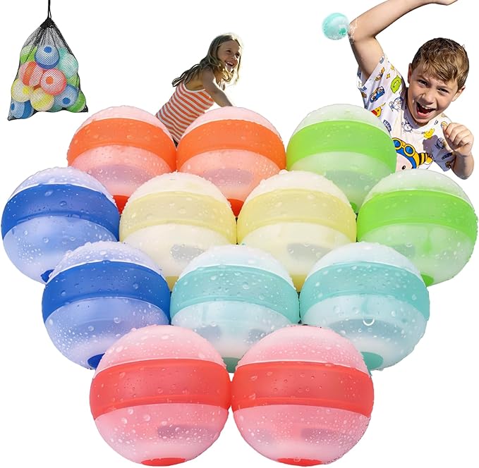 Reusable Water Balloons,Refillable Water Balloons Quick Fill