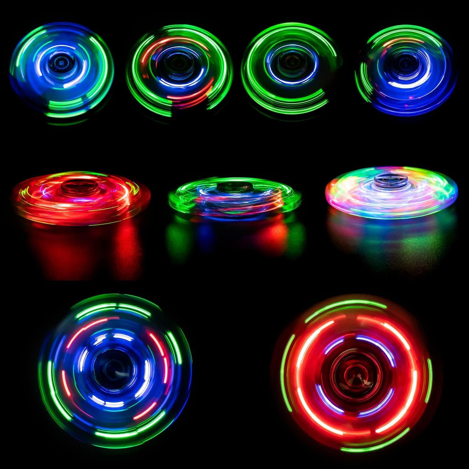 Figrol Fidget Toy Set (3-Pack), Light-Up Fidget Spinner Toys