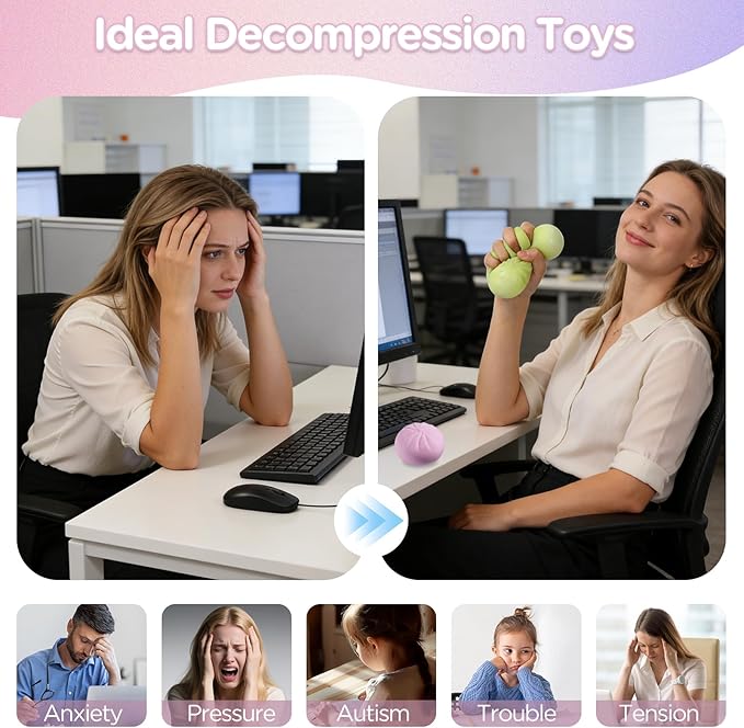 Dumpling Squishy Mystery Box, Viral Squishy Dumpling Toy