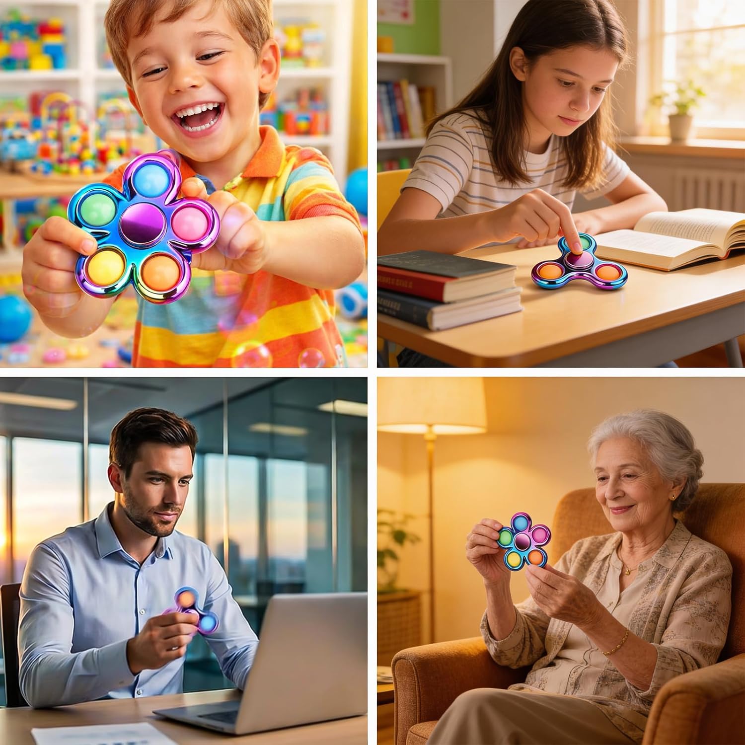 Figurol Finger Toy Set (3-piece), a bouncing finger rotating toy suitable for both children and adults