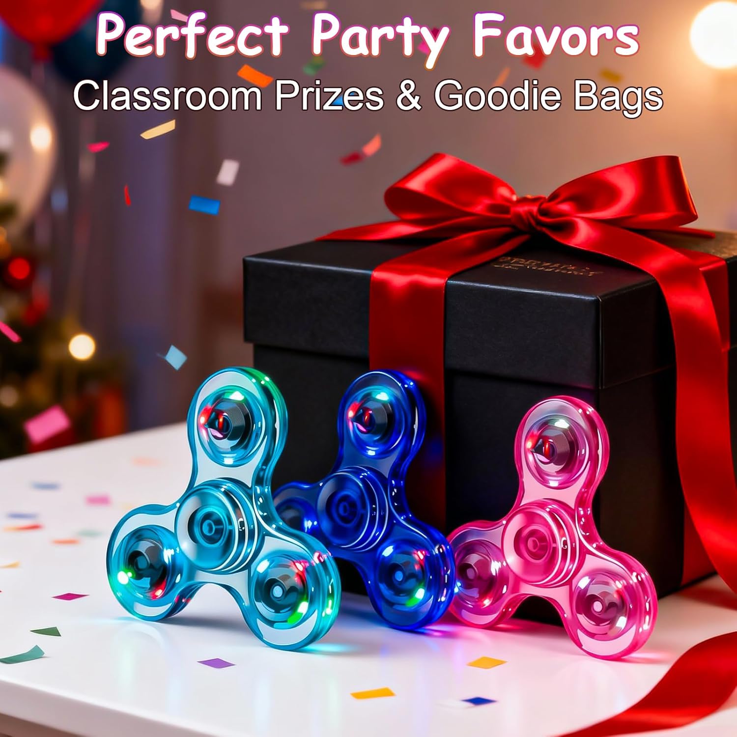 Figrol Fidget Toy Set (3-Pack), Light-Up Fidget Spinner Toys