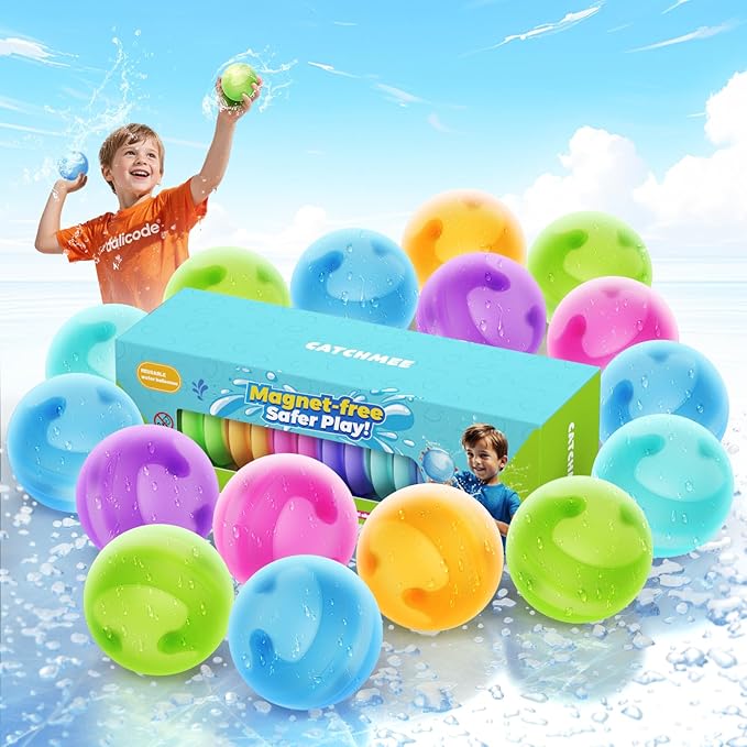 Reusable Water Balloons without Magnets, Silicone Refillable Water splash balls