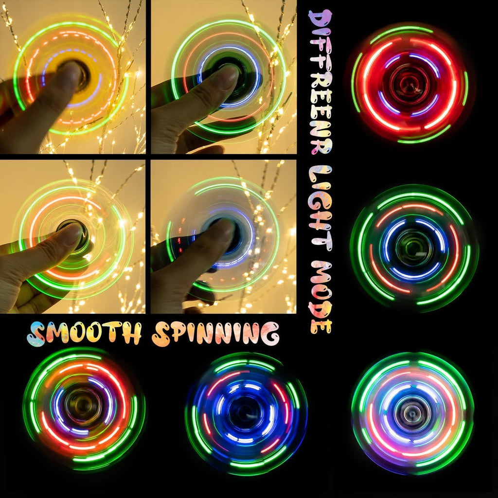 Figrol Fidget Toy Set (3-Pack), Light-Up Fidget Spinner Toys
