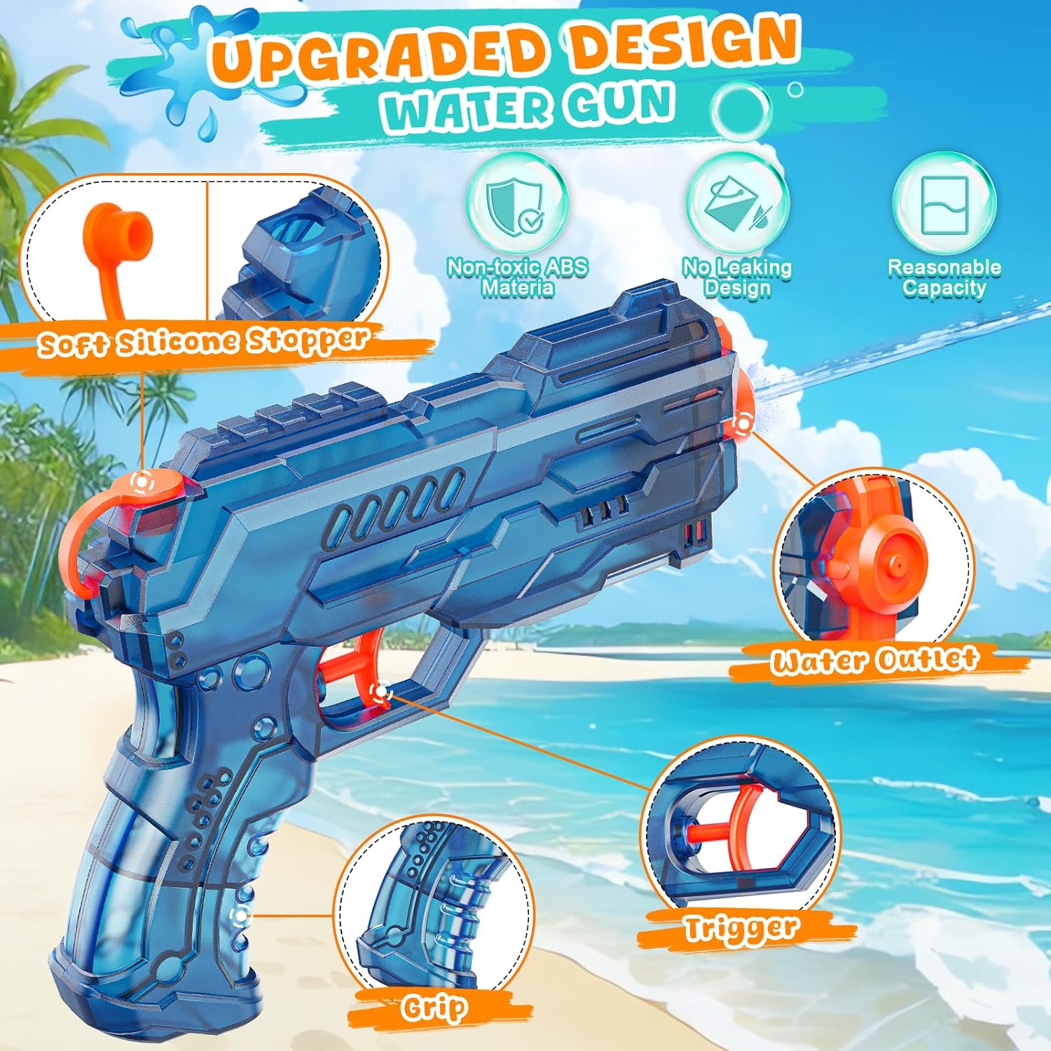 Children's water spray toy: Leak-proof Super Kids Water Gun