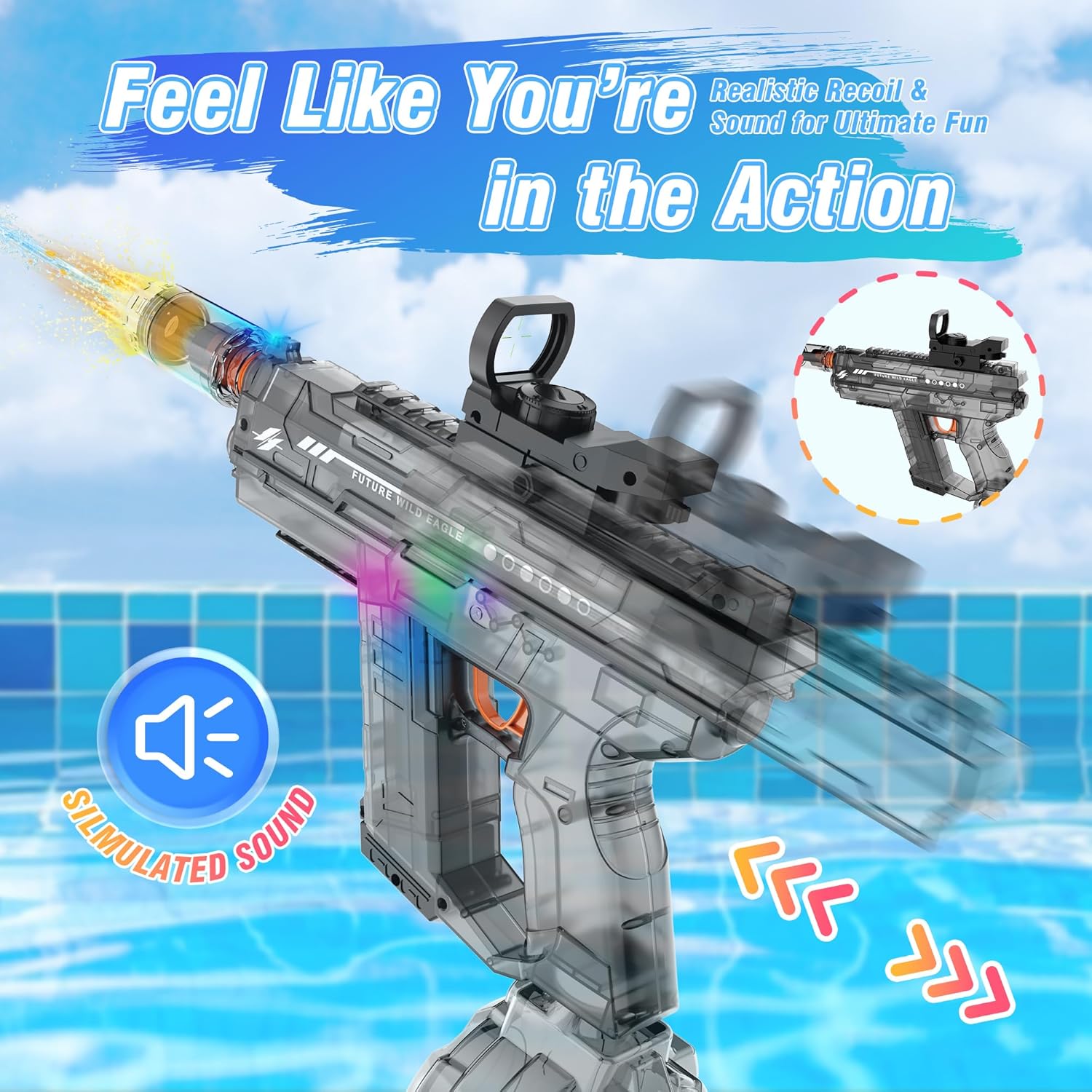 Adult and child electric water guns, realistic automatic water guns