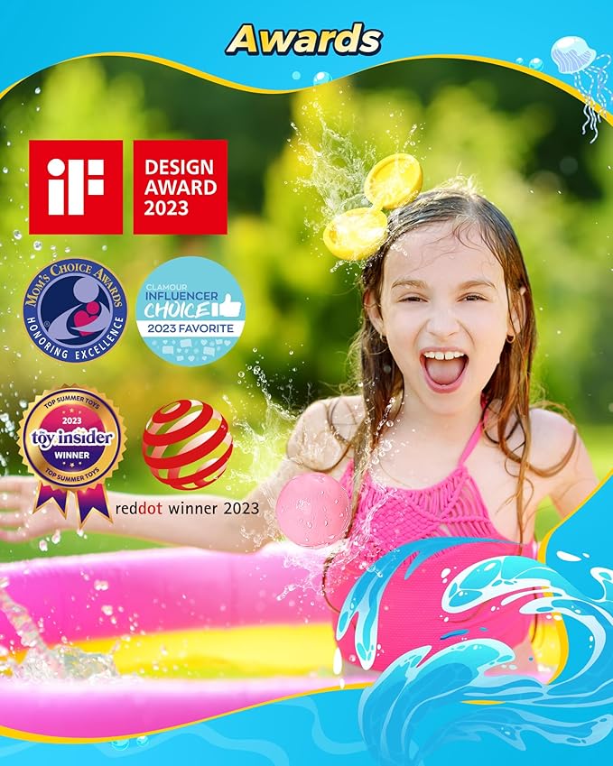 Reusable Water Balloons 18PCS - Summer Water Toys for Pool Beach & Outdoor