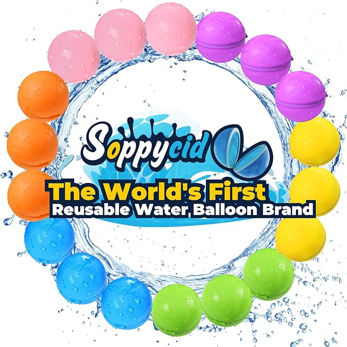 Reusable Water Balloons 18PCS - Summer Water Toys for Pool Beach & Outdoor