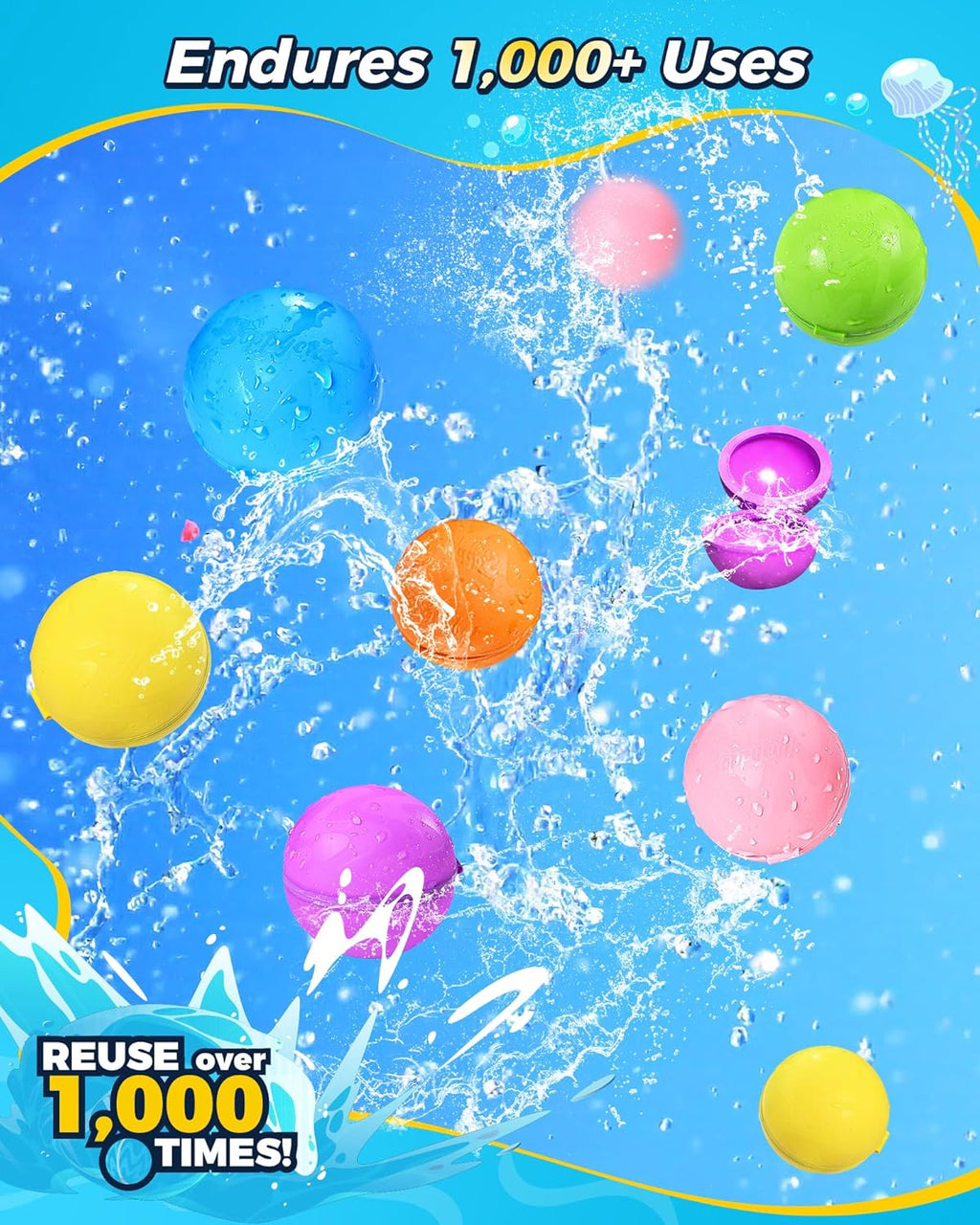 Reusable Water Balloons 18PCS - Summer Water Toys for Pool Beach & Outdoor