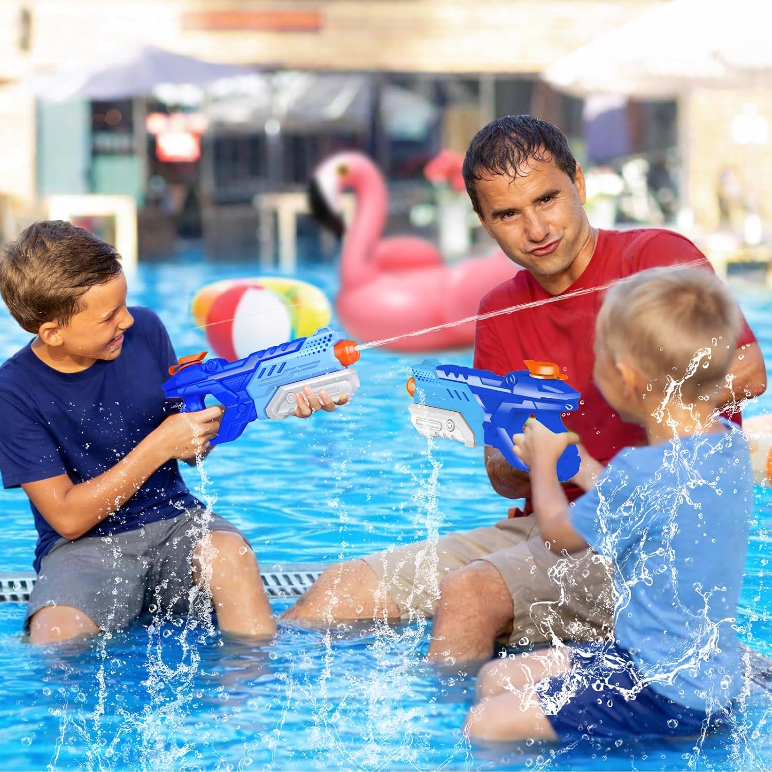 Kunik 3-piece children's and adult water gun - 600CC water toy gun